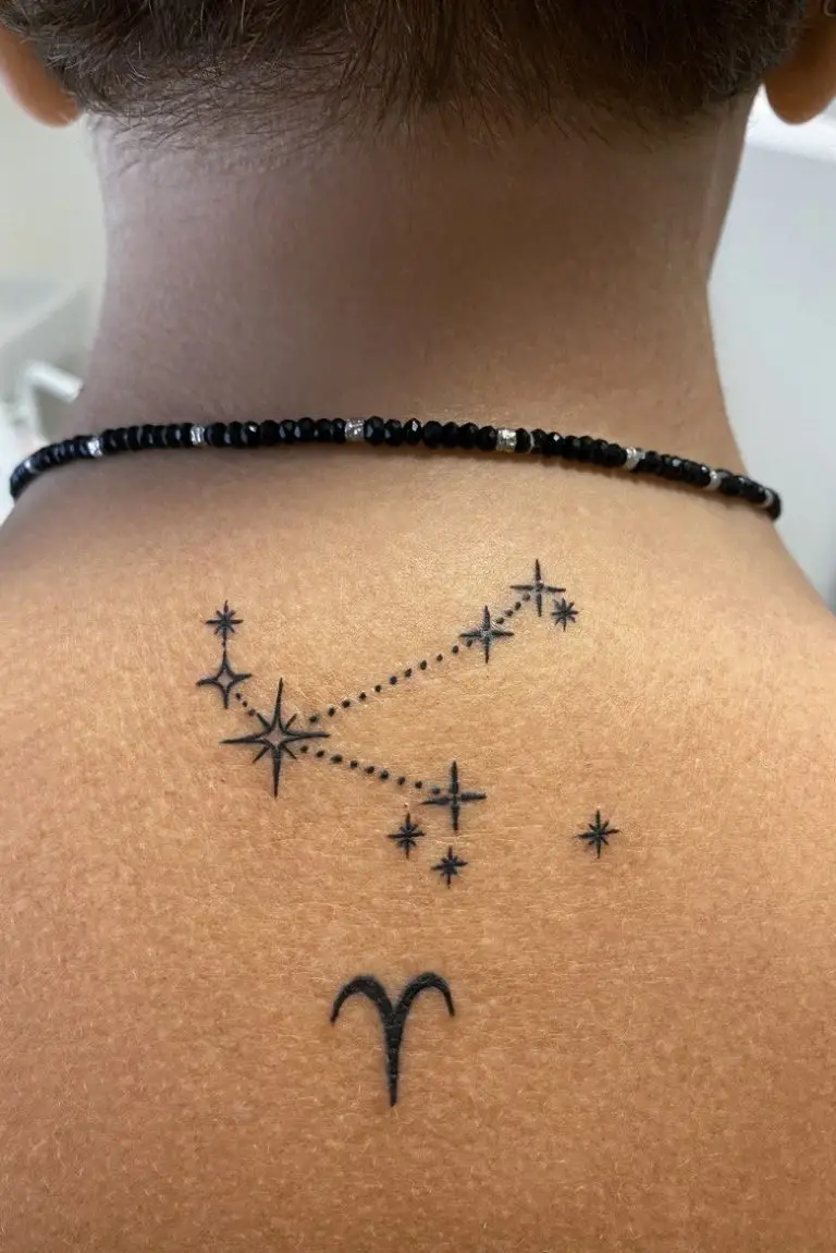 a tattoo on a woman's back